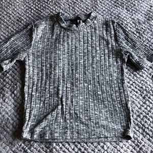 Marled Gray Crop Top